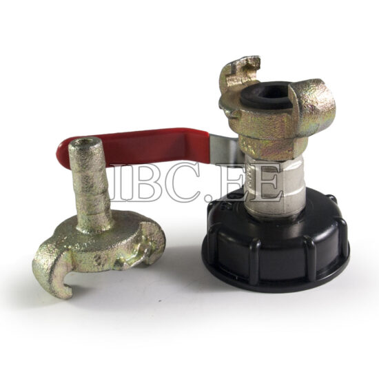 Adapter IBC - Geka coupling S60X6 female 1/2'' valve MM DN15 PN25 nikkel Geka hose zinked 15 mm