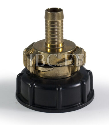 Переходник S60X6 3/4' на контейнер IBC с быстрым соединением типа Geka оцинкованный на шланг 20 мм