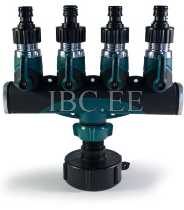 IBC adapter S60X6 3/4" torukraan plastist (4 kraani)