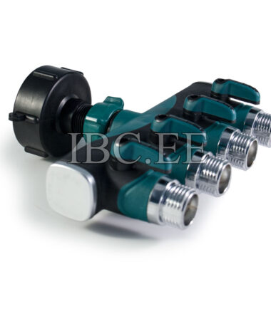 IBC connector S60X6 4 Way Tap Connectors 34'' male thread for Garden Irrigation System plastik