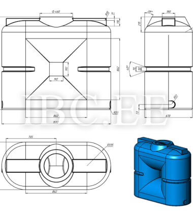 UHP tank Kubaton High B-1000 (1000L)