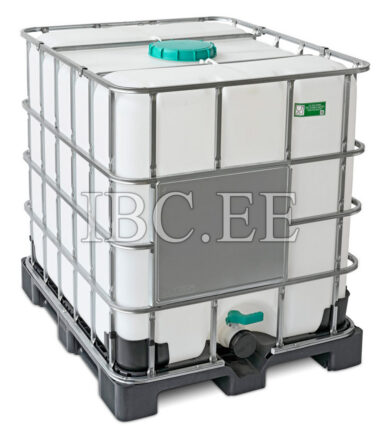 ReNewCube FDA IBC 1000 – 1000L Reconditioned IBC with Used Cage and New FDA-Certified HDPE Inner Bottle